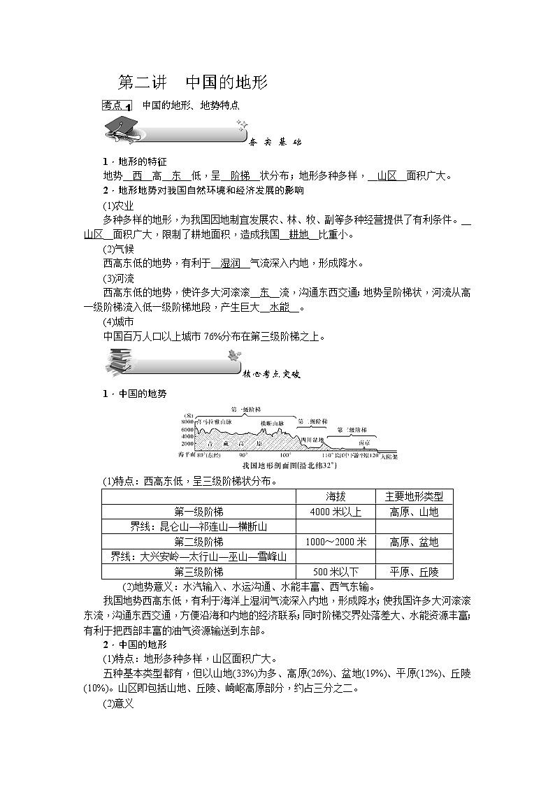 新高中地理高考第18单元 第2讲 中国的地形第1页