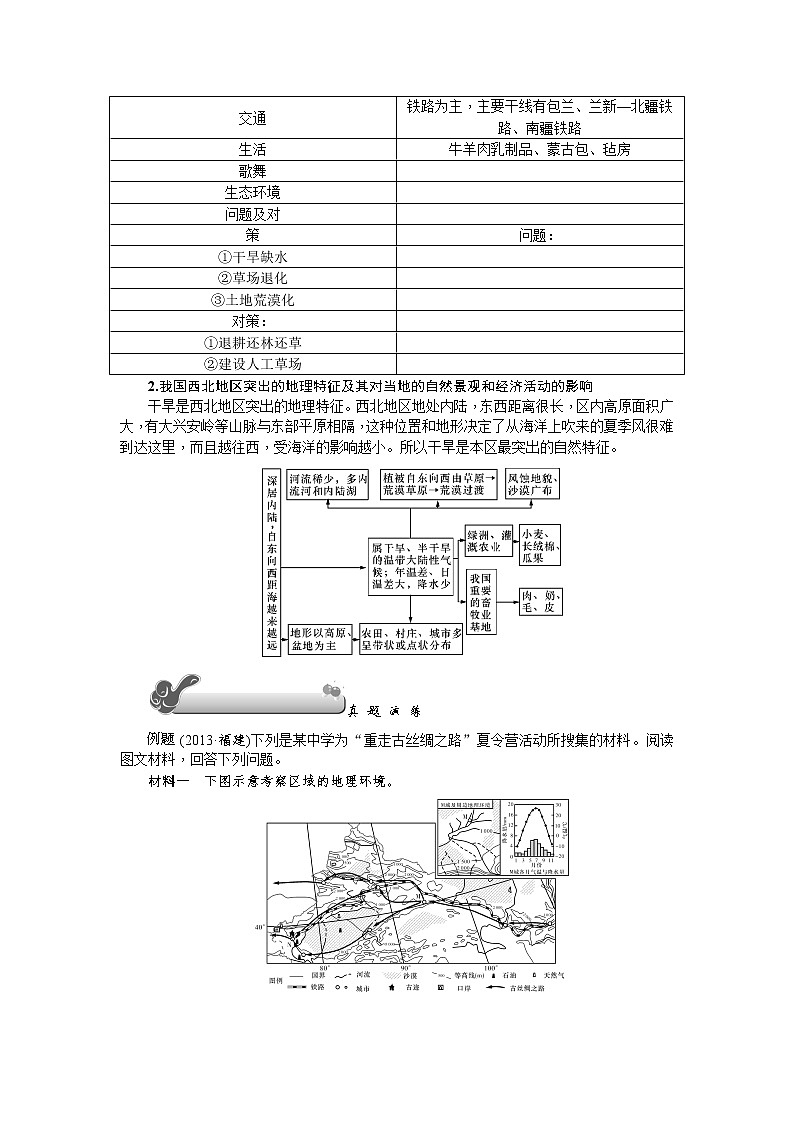 新高中地理高考第19单元 第2讲 西北地区和青藏地区 学案第3页