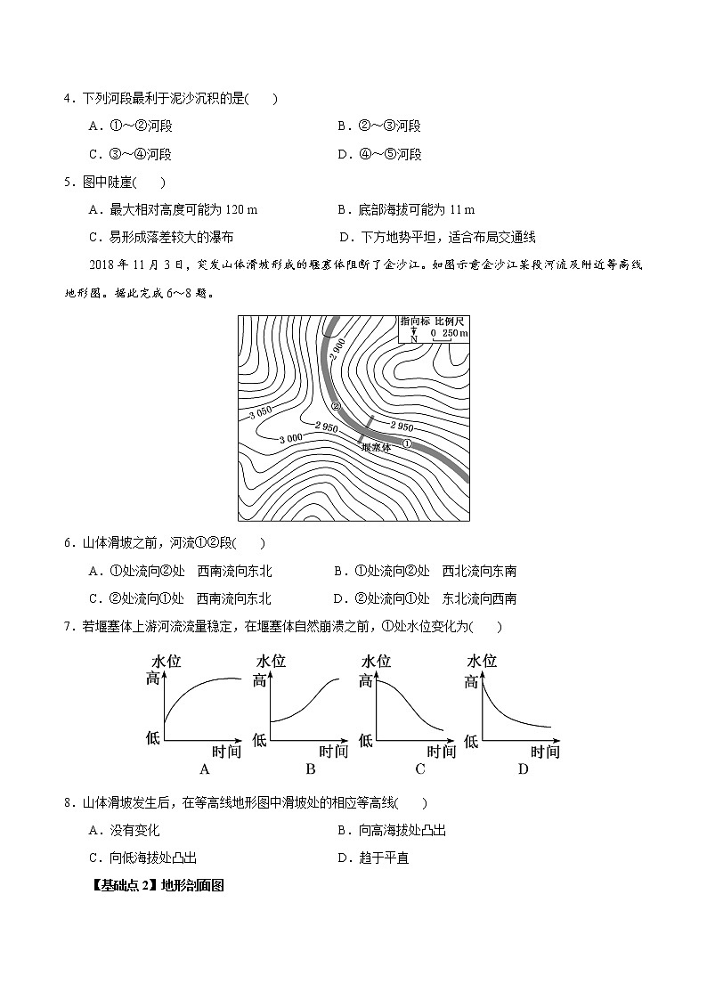 新高中地理高考考点02 等高线地形图-2022年高考地理一轮复习小题多维练（新高考版）（原卷版）第2页
