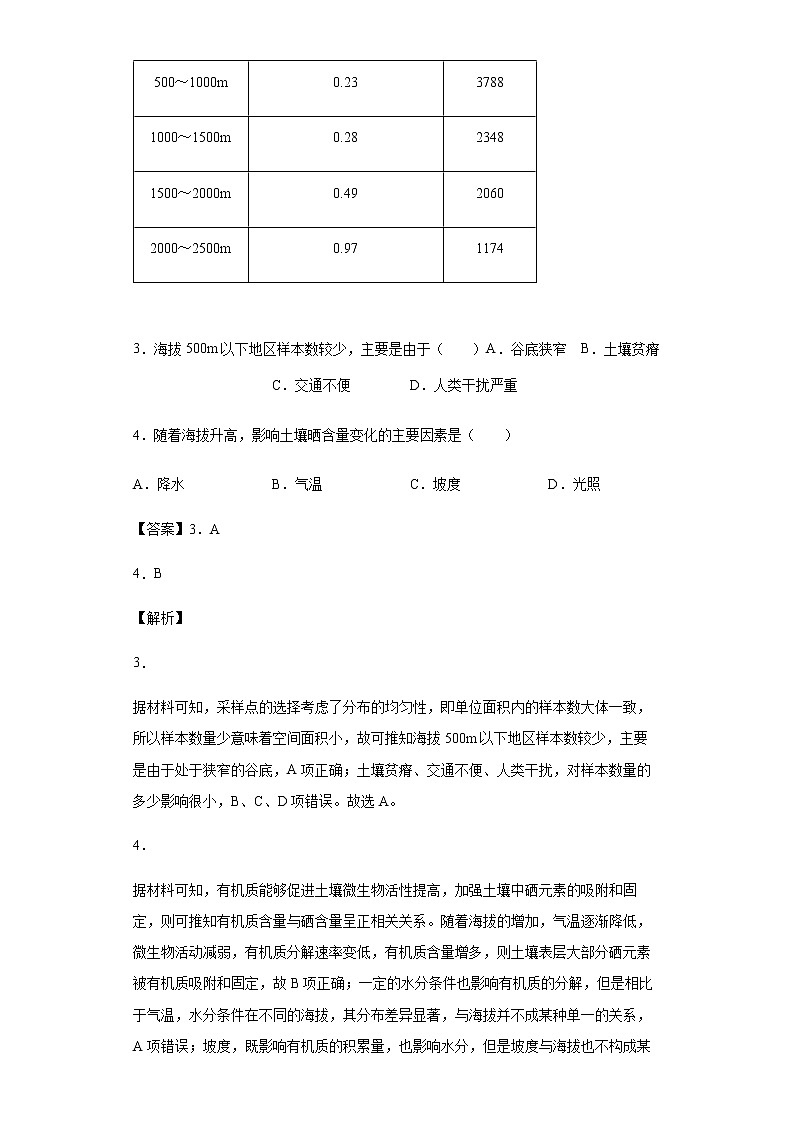 新高中地理高考专题05植被与土壤(答案版)第3页