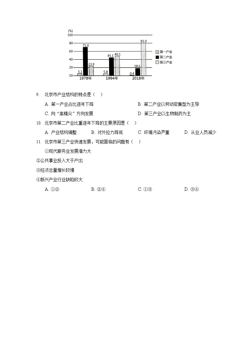 2021-2022学年安徽省桐城市桐城中学高二下学期月考（十五）地理试题含答案第3页