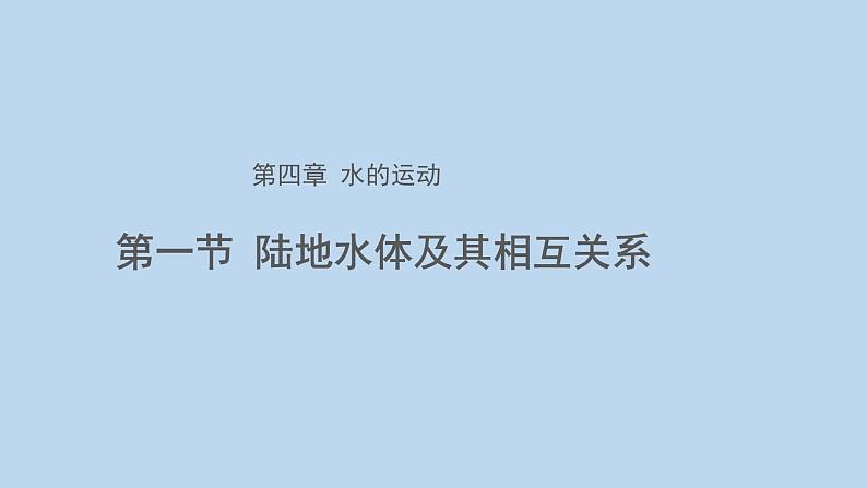 4.1陆地水体及其相互关系示范课件01