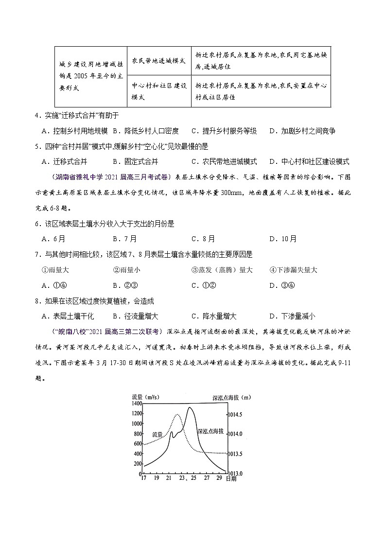 新高中地理高考卷8-备战2021年高考地理【名校地市好题必刷】全真模拟卷·1月卷（原卷版）第2页