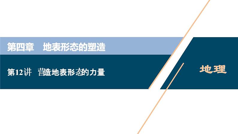 新高中地理高考新高考地理一轮复习 第12讲　营造地表形态的力量课件PPT第1页