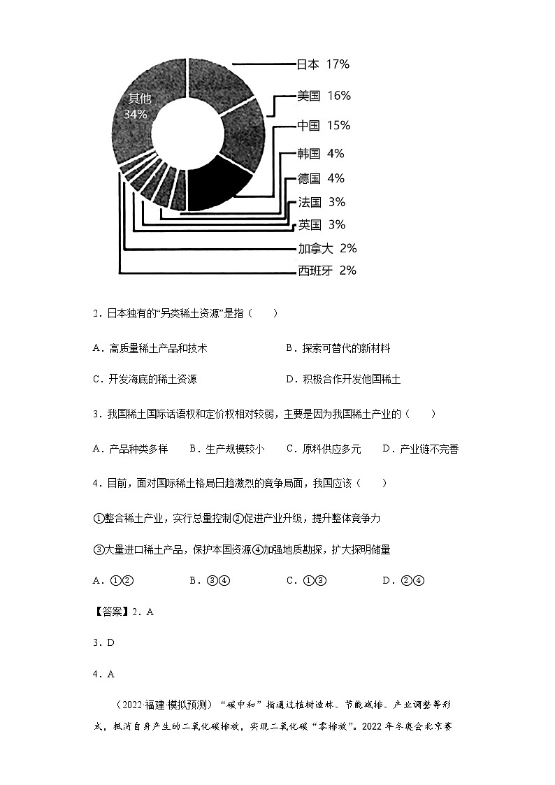 新高中地理高考专题21自然环境与人类社会(答案版)第2页