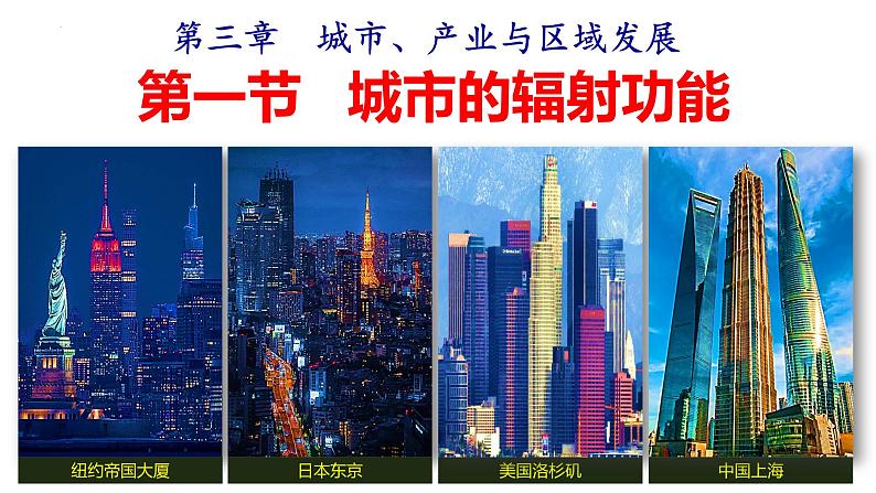 2022-2023学年高中人教版选择性地理必修二3.1 城市的辐射功能 课件第1页