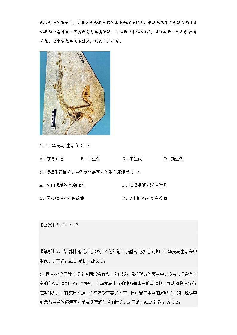 2022-2023学年重庆市第一中学校高一上学期12月月考地理试题含解析第3页