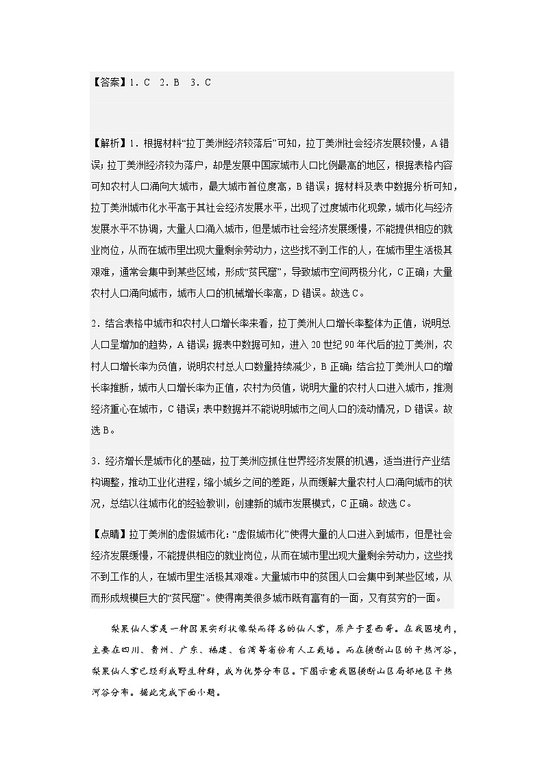 2022-2023学年江西省抚州市高三上学期11月联考地理试题含解析02