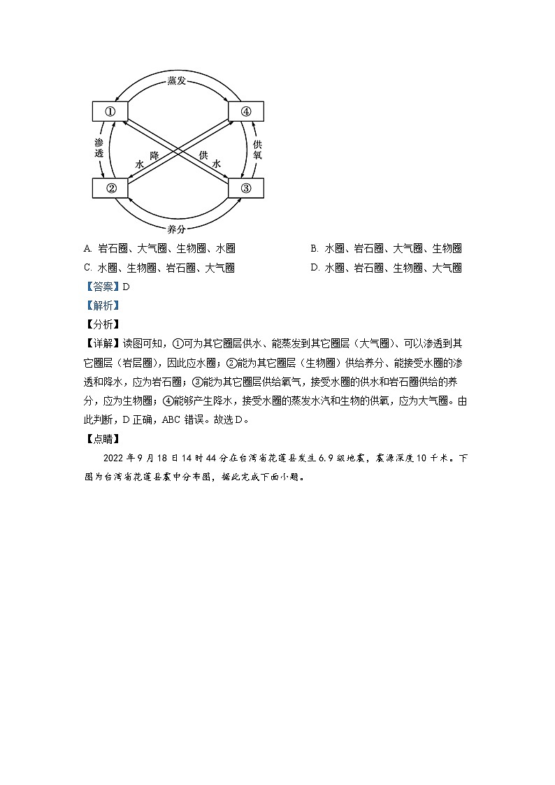 广东省大埔县虎山中学2022-2023学年高一地理上学期12月月考试题（Word版附答案）第3页