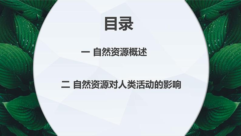 湘教版（2019）选择性必修3：1.1《 自然资源与人类活动》课件05