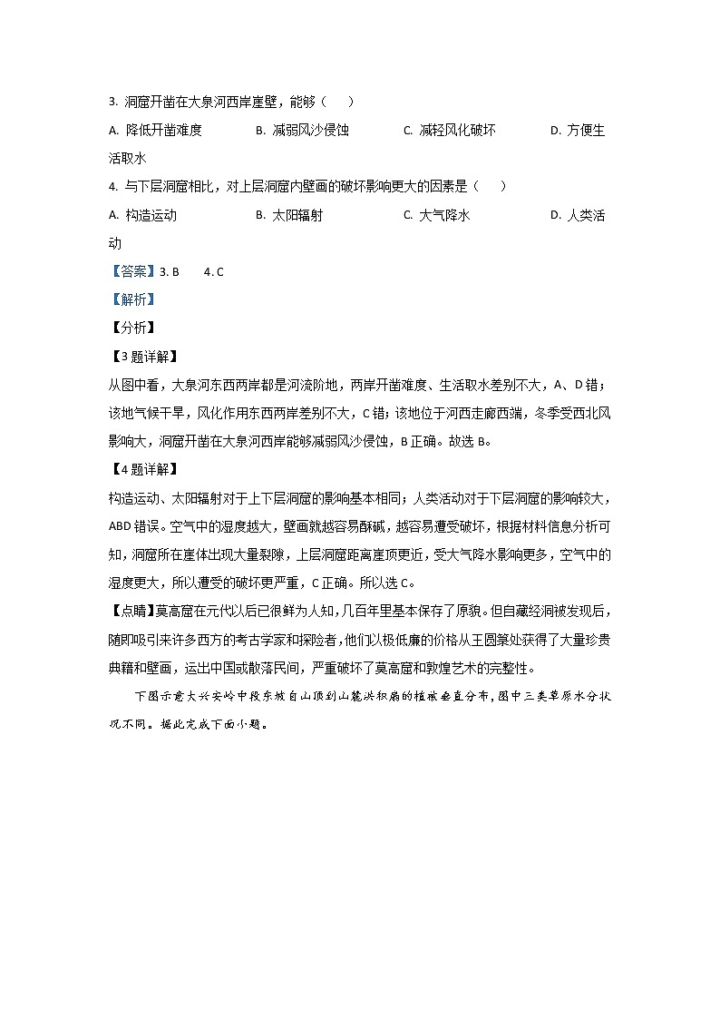 2021年高考真题地理(山东卷)（含解析版）03