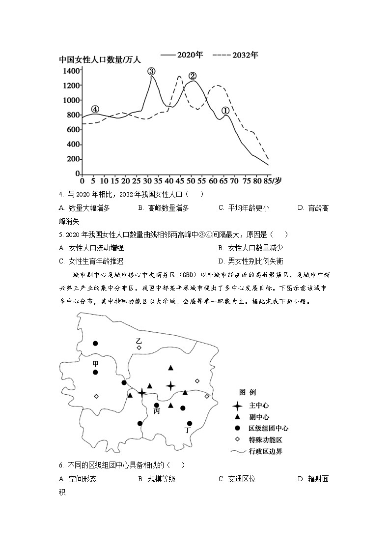 湖南省永州市第一中学2022-2023学年高三地理上学期元月考试试卷（Word版附答案）第2页