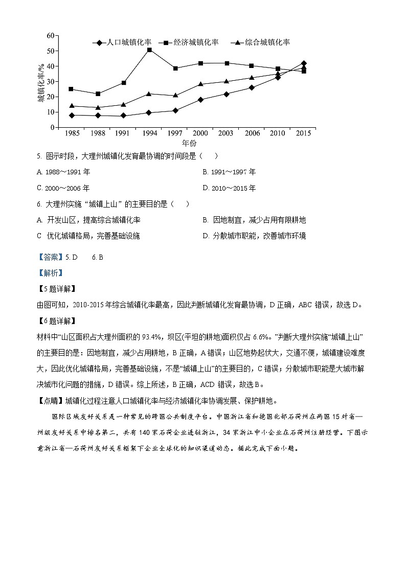 2023德州高三上学期12月月考地理试题含解析03