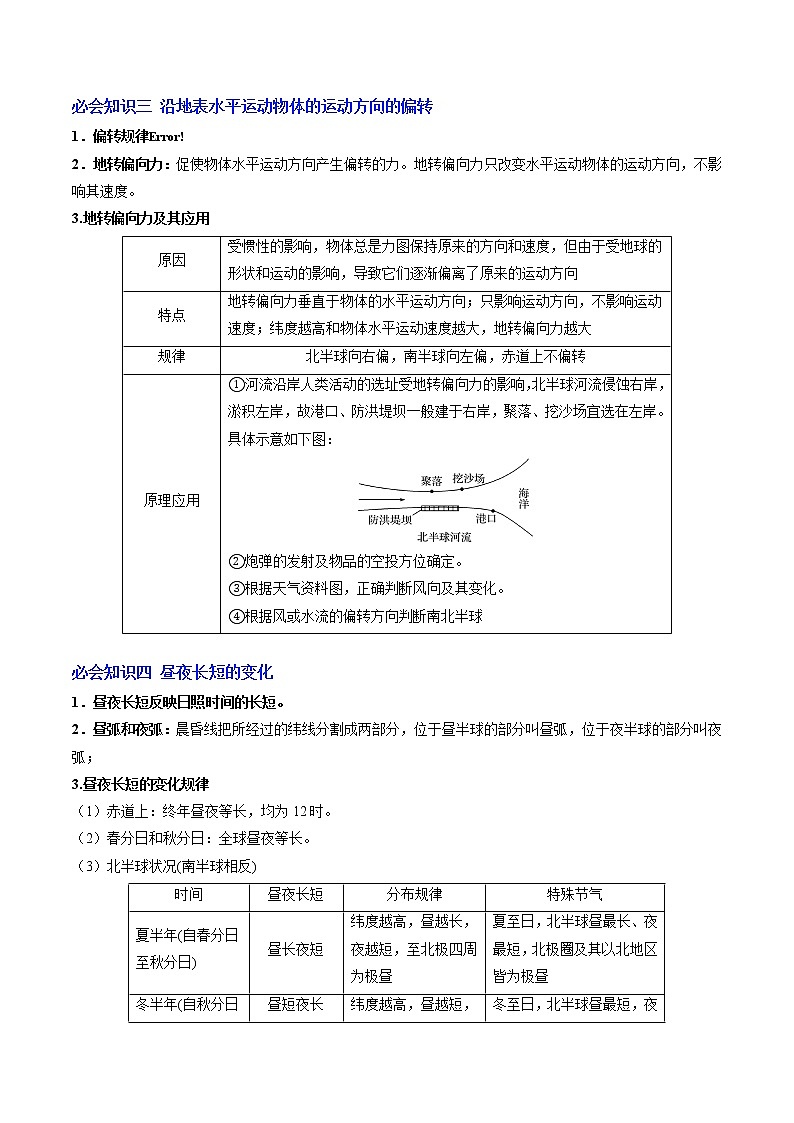 1.2 地球运动的地理意义（讲义）-【讲义+分层练】2022-2023学年高二地理上学期同步备课优质资源（人教版2019选择性必修1）（解析版）第3页