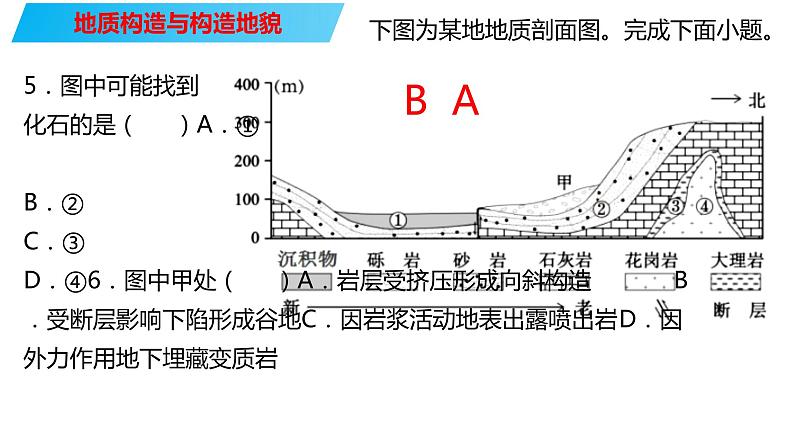090地质构造与构造地貌2023届高三地理一轮总复习第五部分自然地理之地表形态课件PPT第4页