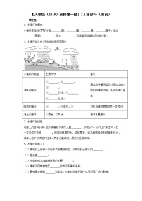 高中地理第三章 地球上的水第一节 水循环随堂练习题