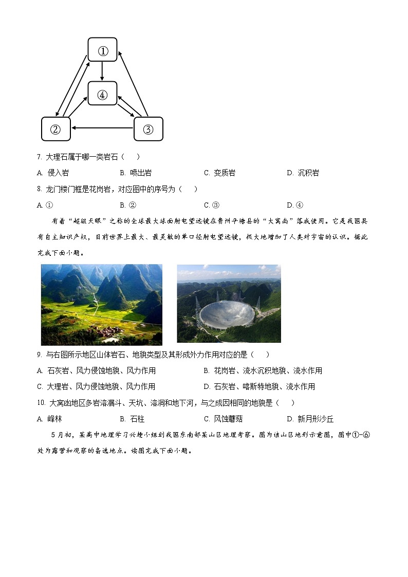 2023上海市上海中学高一上学期期末练习地理试题含答案03