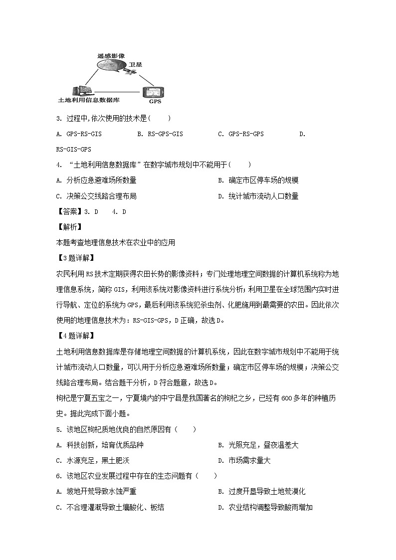 2019-2020学年安徽省合肥市第一中学高二上学期期末考试地理（理）试题 解析版02