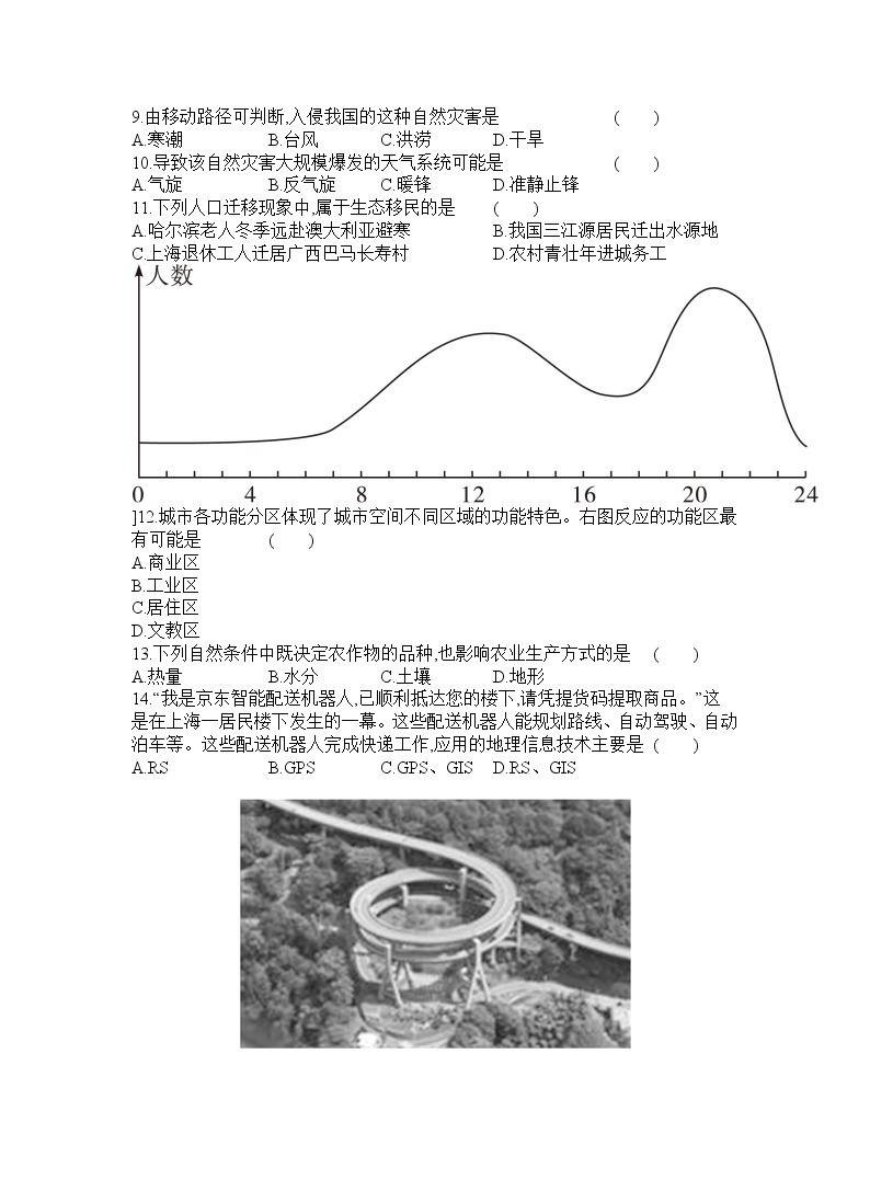 2020-2021学年广东省普通高中学业水平测试地理模拟测试题（八） 解析版03