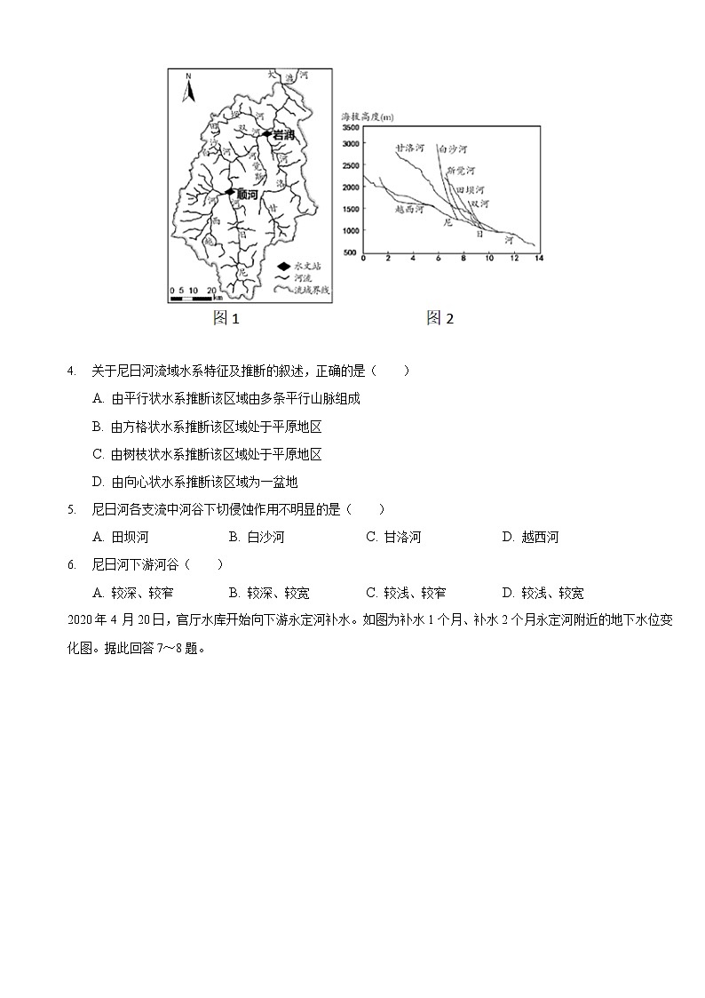 2022届安徽省桐城中学高三下学期月考（十七）地理试卷含答案第2页