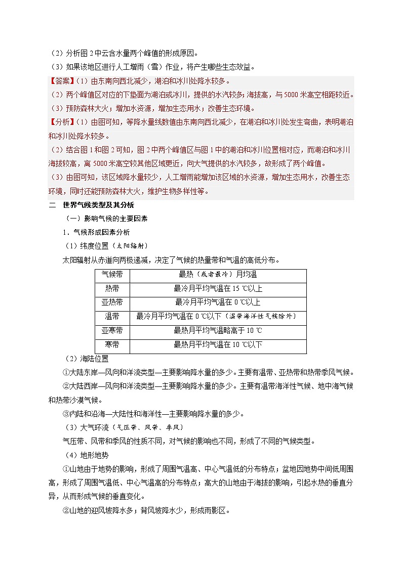3.7 气压带和风带对气候的影响、世界气候类型及其分析（讲练）-最新备战高考地理大一轮复习全考点精讲练（新高考专用）第3页