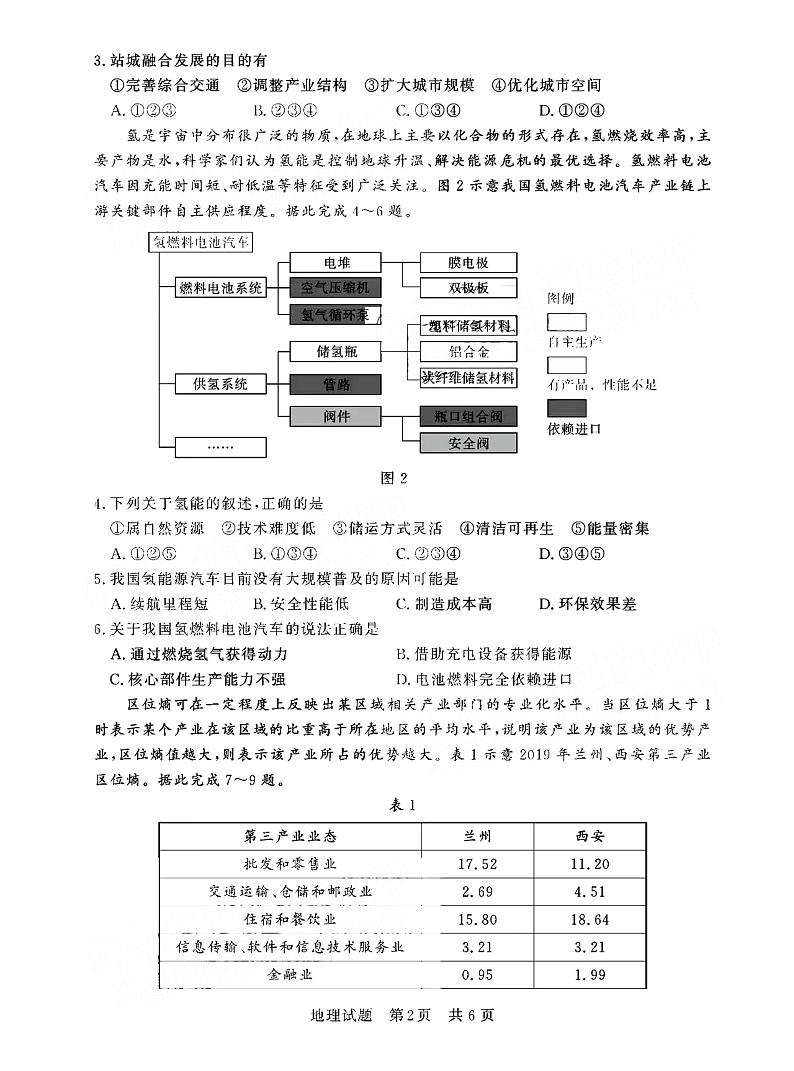 2023届全国T8八校第一次联考地理试题及答案下载第2页