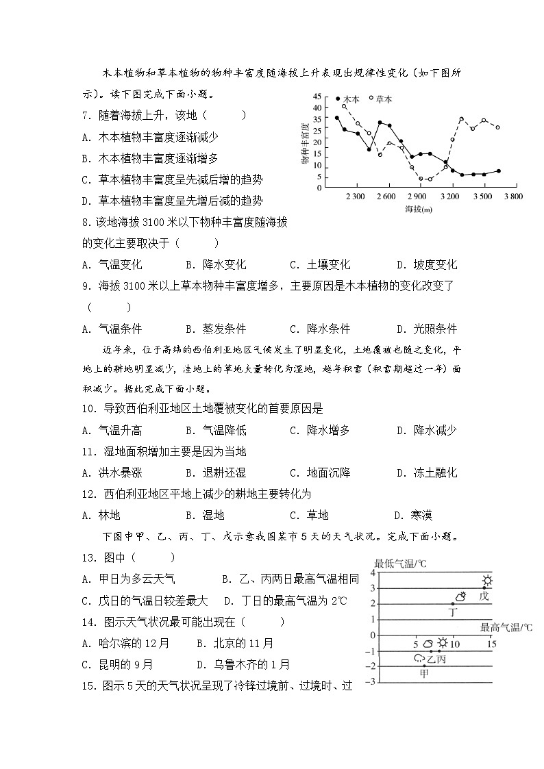 2022-2023学年河南省光山县第二高级中学高二上学期选择题大比拼地理试题 解析版第3页