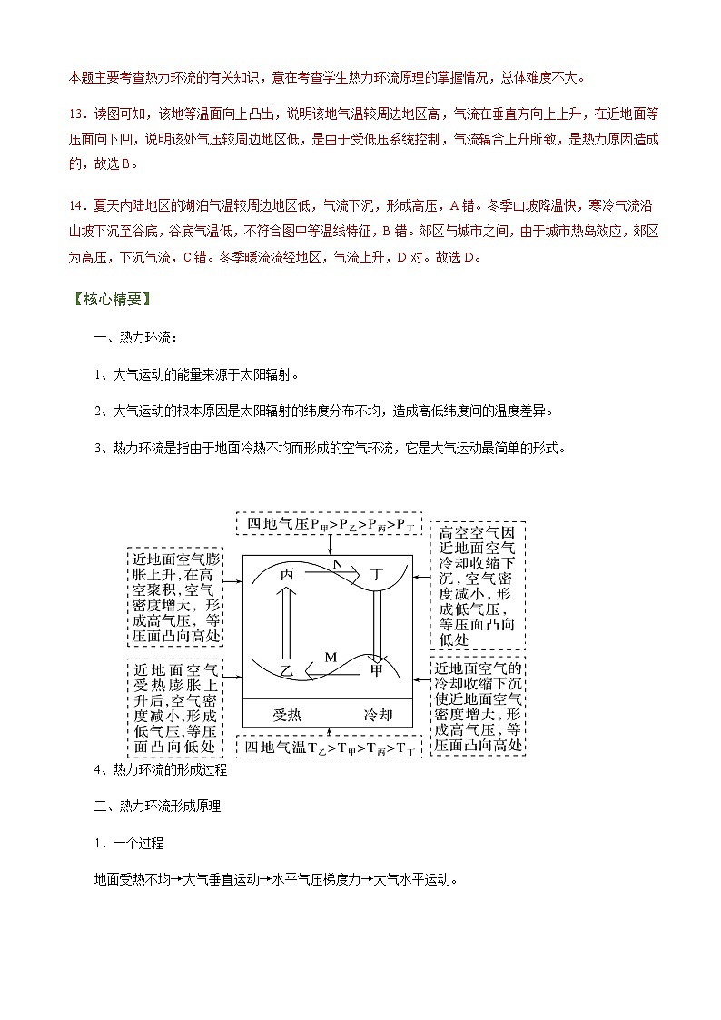 2023年高考地理二轮复习专题03大气运动规律考点02热力环流学案第2页