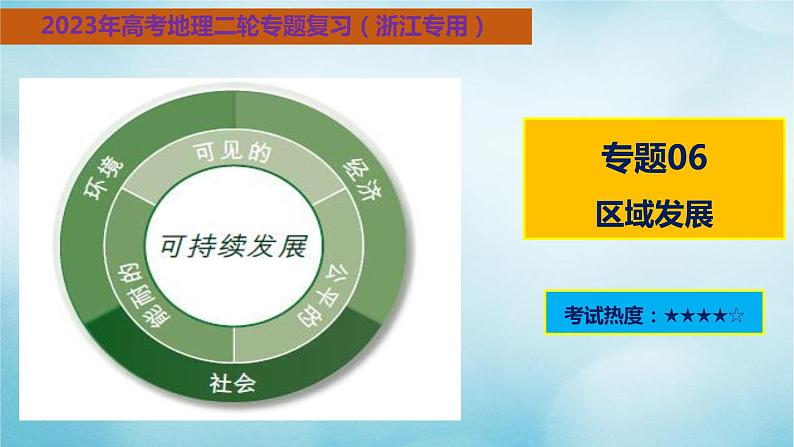 2023届高考地理二轮复习专题06区域发展课件第1页