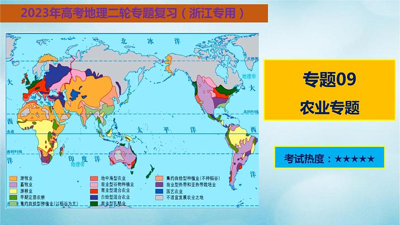 2023届高考地理二轮复习专题09农业专题课件第1页