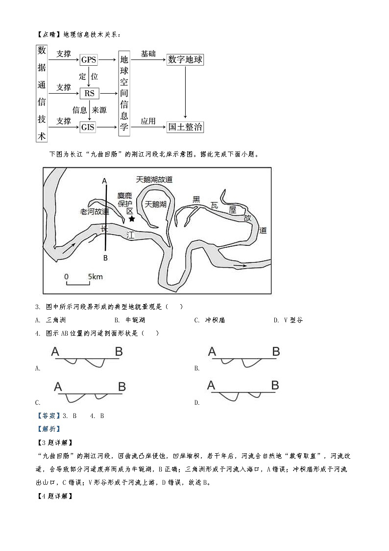 2022-2023学年浙江省杭州市实验外国语学校高中部高二上学期期中地理试题  （解析版）02