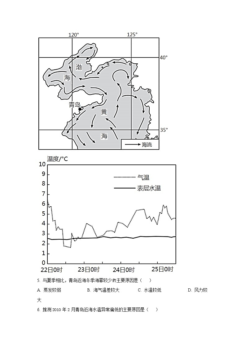 2023届山东省枣庄市第三名校高三上学期1月月考地理试题含答案第3页
