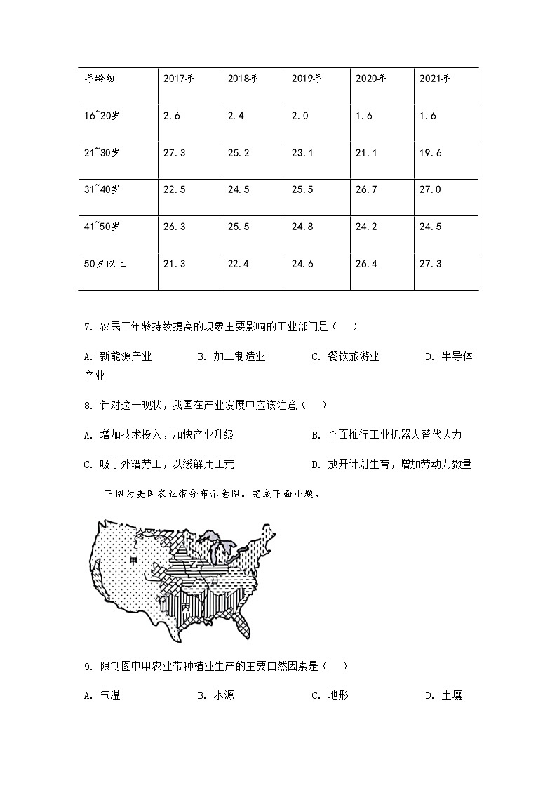 2022-2023学年浙江省四校（杭州二中温州中学金华一中绍兴一中）高三上学期12月联考地理试题含解析第3页