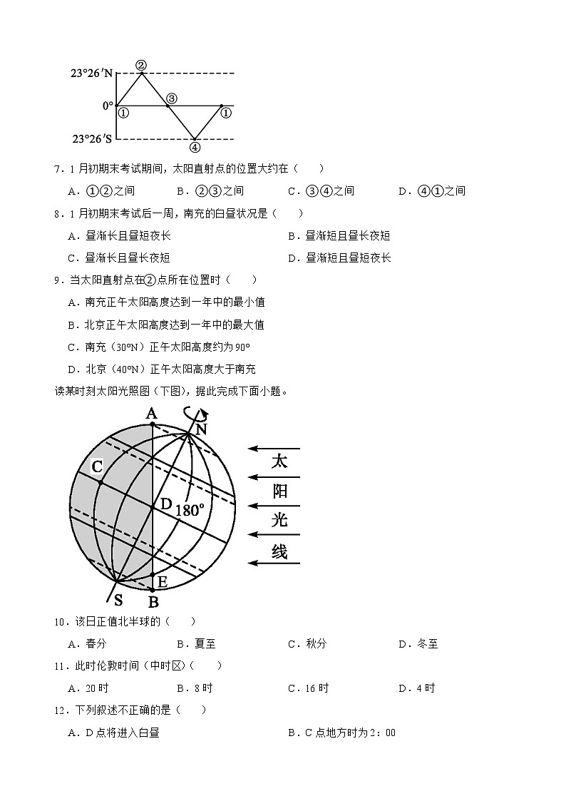 2021-2022学年四川省南充市高一上学期期末地理试卷（解析版）02