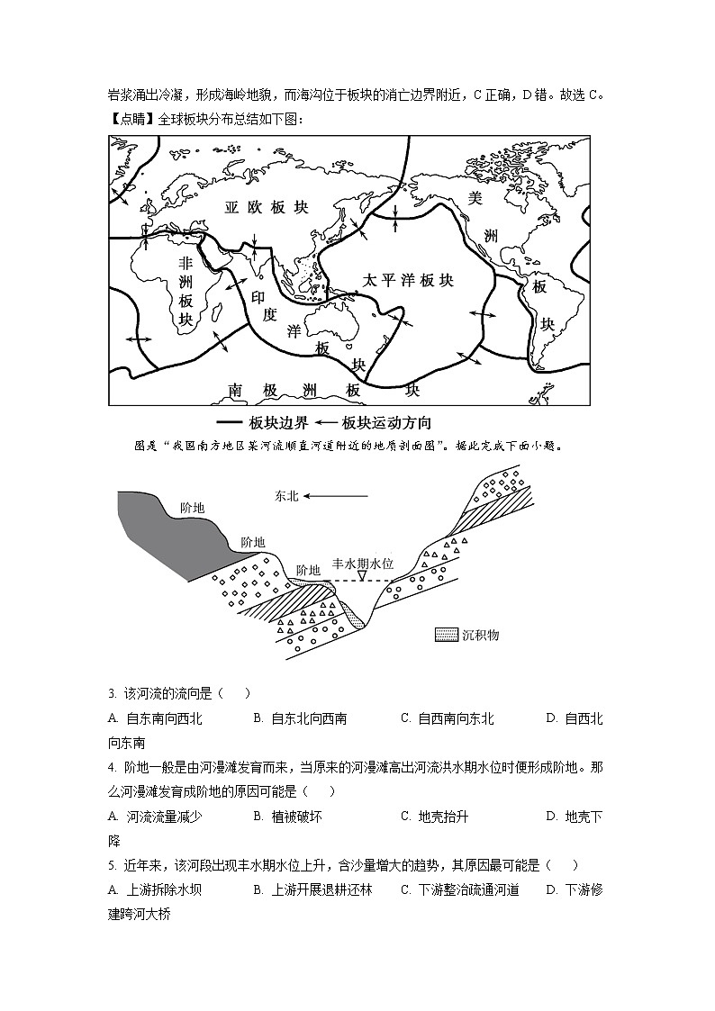 2022-2023学年辽宁省鞍山市第一中学高二上学期期中地理试题 解析版 (1)02