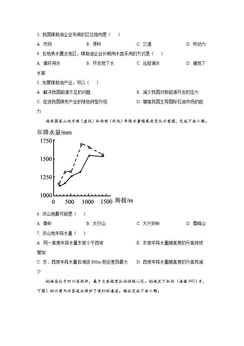 2022-2023学年四川省仁寿第一中学南校区高二上学期12月月考地理试题（Word版）第2页