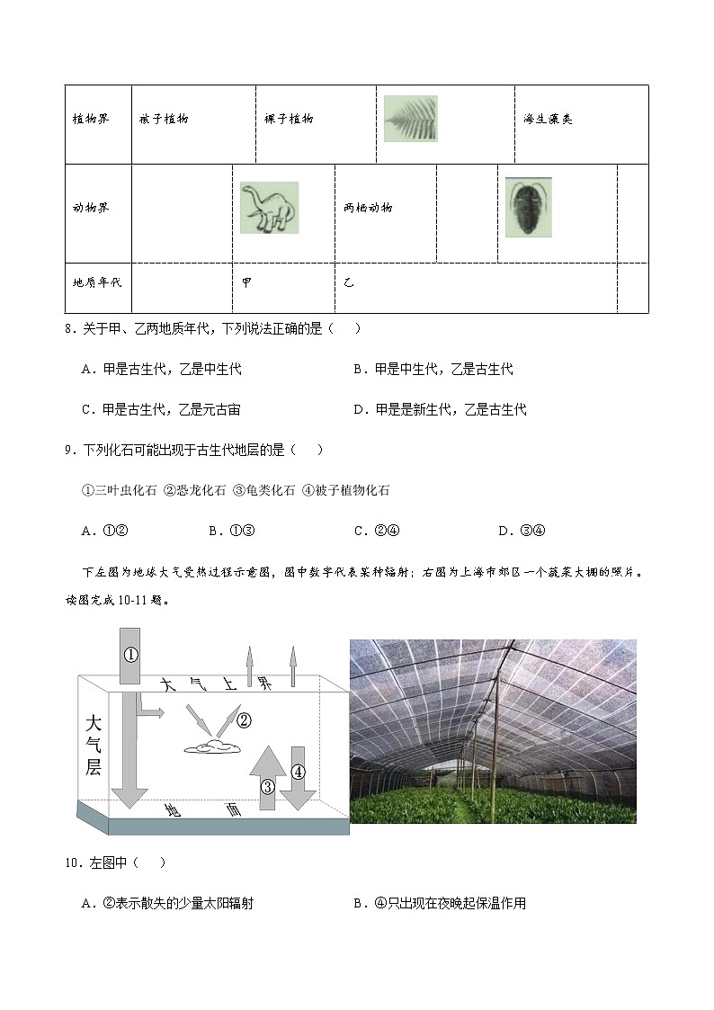 2020-2021年高一地理高频考题期末模拟卷01 （人教版2019必修第一册）（原卷版）第3页