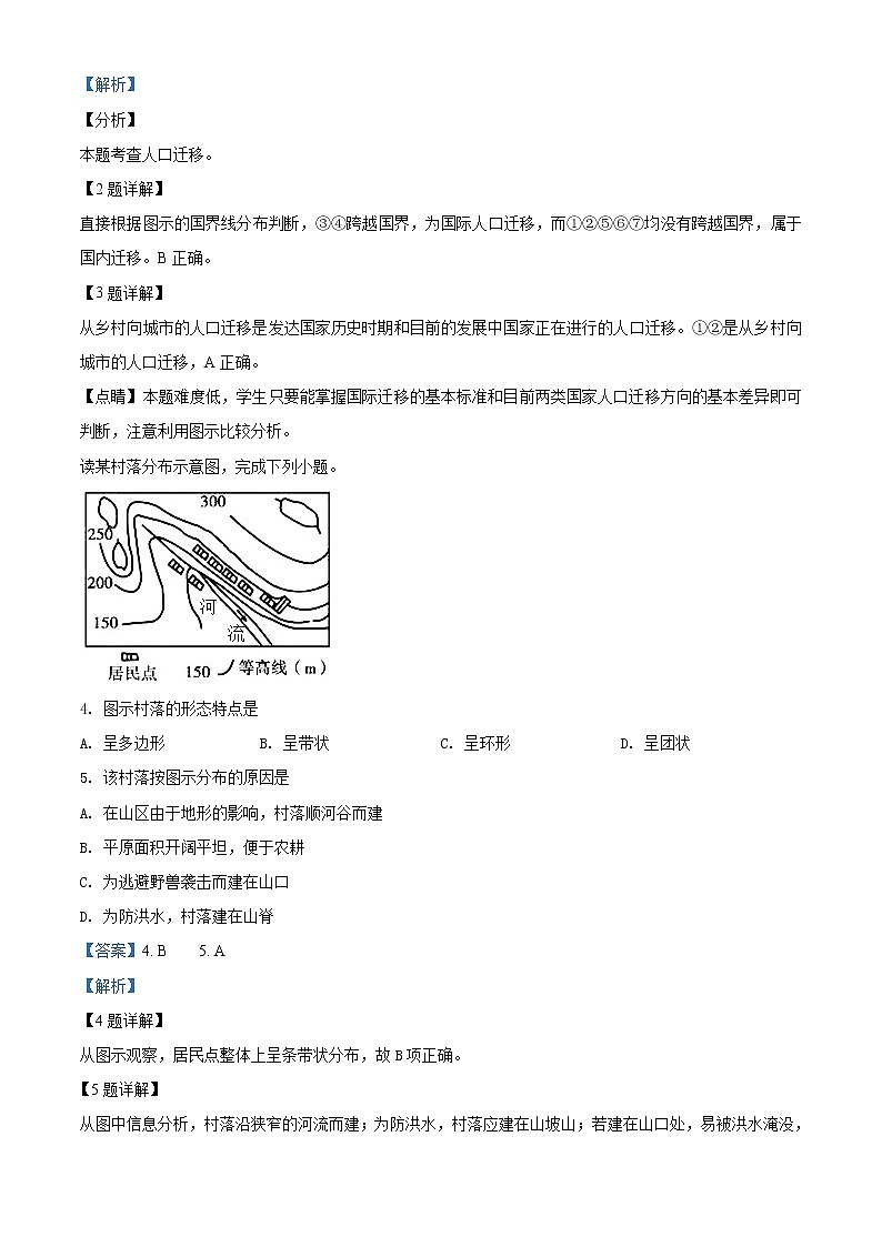 精品解析：海南省海南枫叶国际学校2019-2020学年高一下学期期中地理试题02