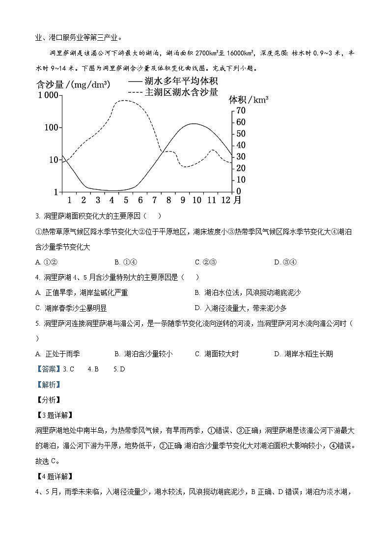 精品解析：重庆市凤鸣山中学2020-2021学年高二下学期期中地理试题（解析版）第2页