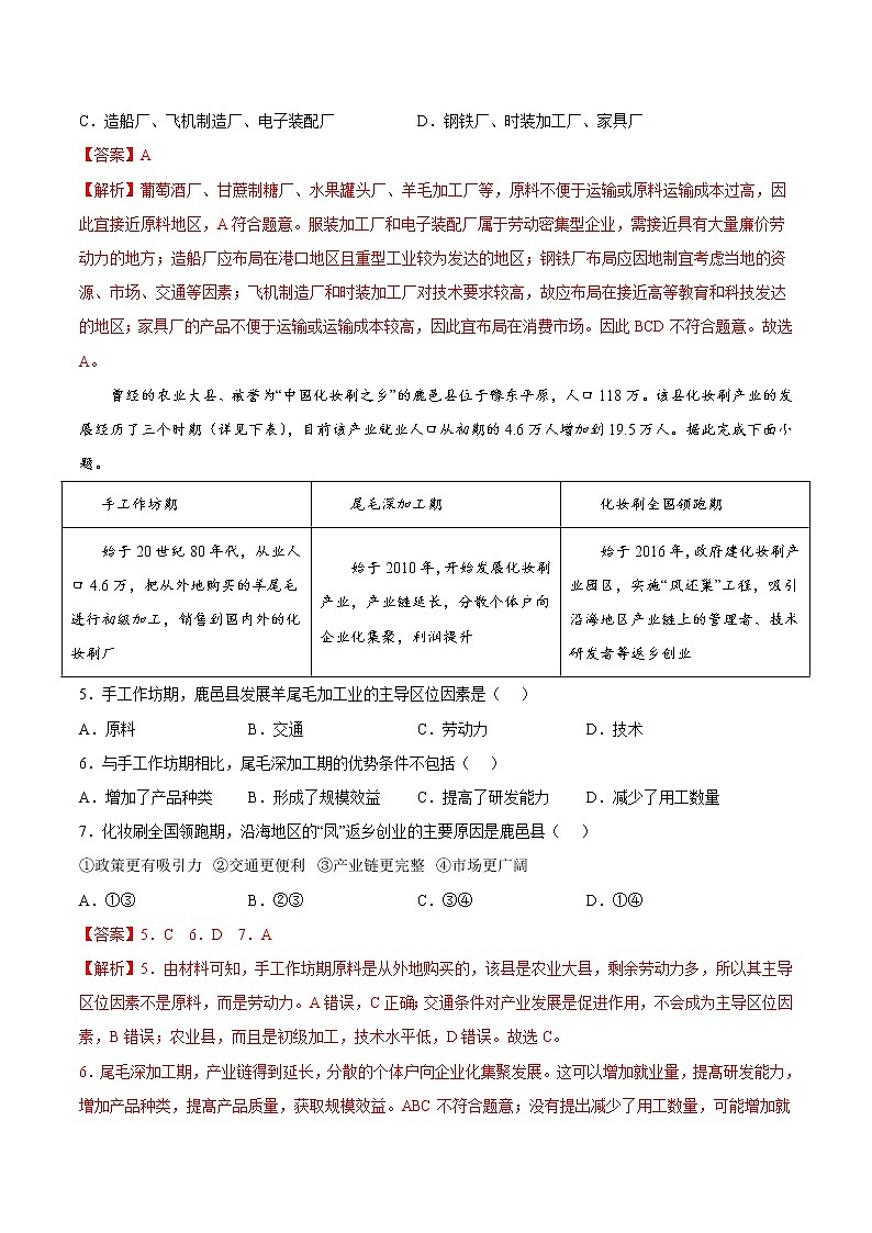 3.2工业的区位选择（课件+同步练习）精编高一地理同步备课系列（鲁教版2019必修第二册）02