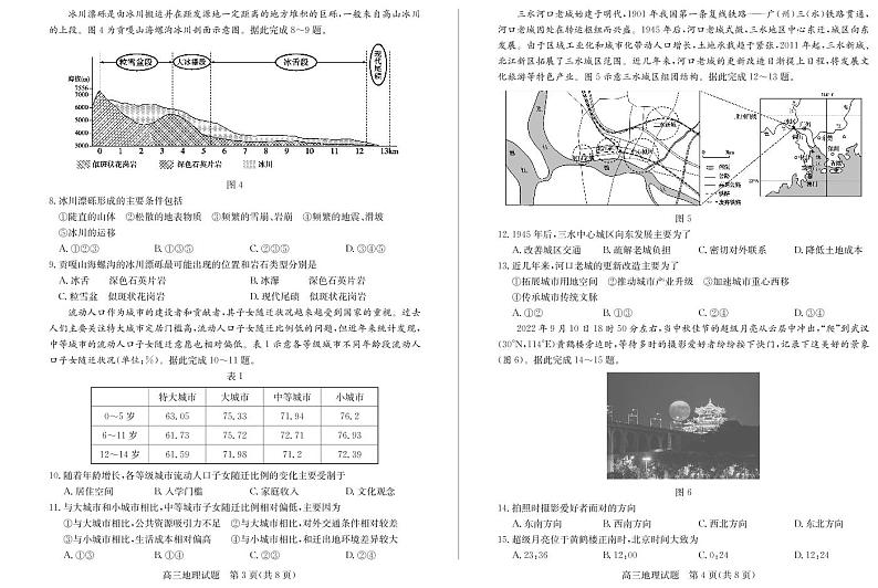 山东省德州市2022-2023学年高三上学期期末线上自测自评地理试题02