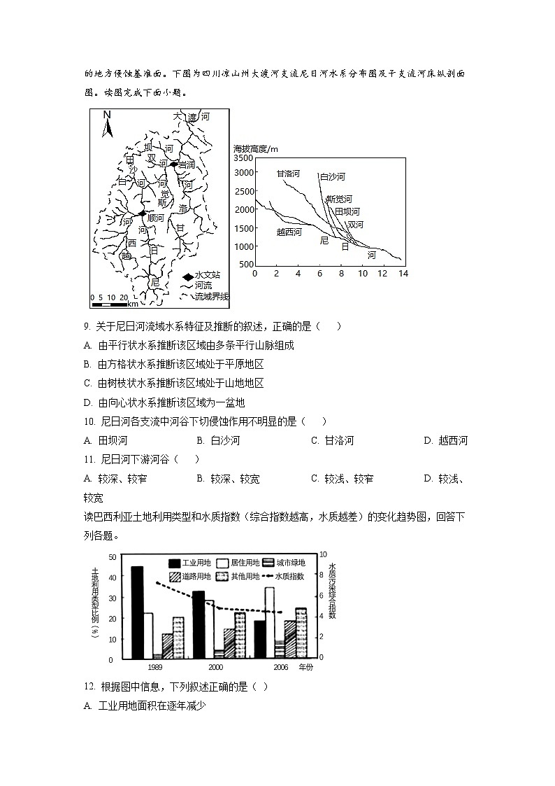 山东省青岛第二中学2023届高三上学期1月期末考试地理试题第3页
