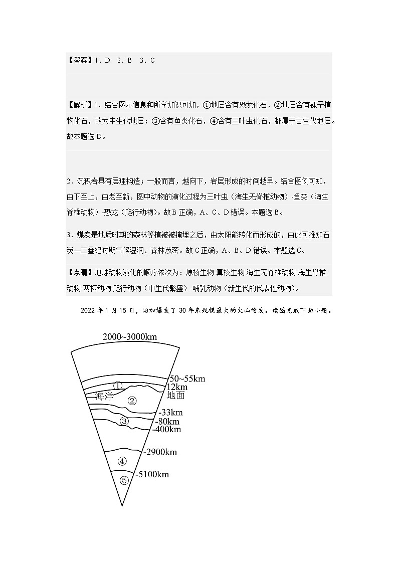 2022-2023学年辽宁省葫芦岛市高一上学期期末地理试题含解析02
