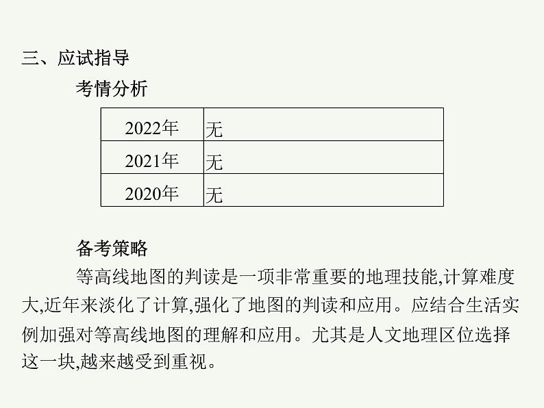 2023艺术类考生地理高考二轮专题复习　等高线及其应用课件PPT第4页