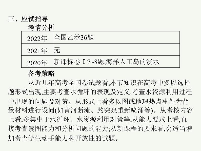 2023艺术类考生地理高考二轮专题复习　水循环和陆地水及其相互关系课件PPT第4页