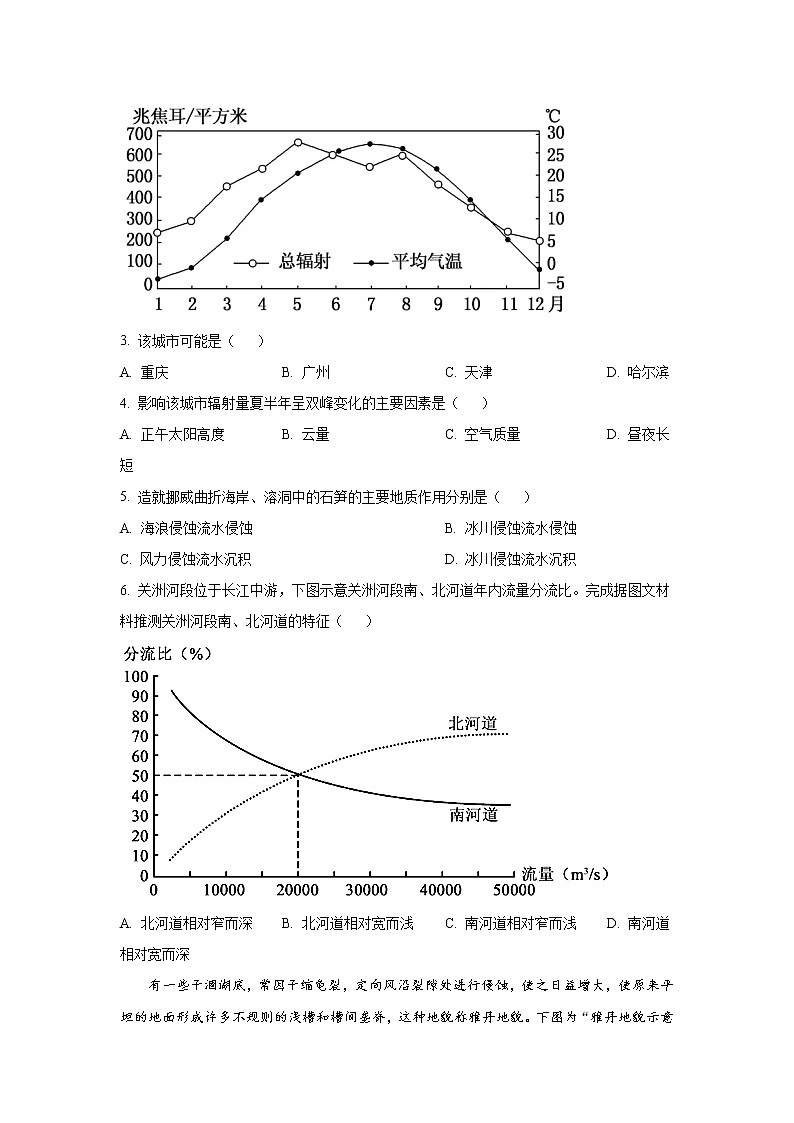 湖南省临澧县第一中学2022-2023学年高一上学期期末地理试题（解析版）02