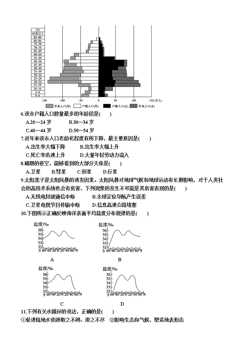2023年广东省普通高中学业水平合格性考试地理科仿真卷（四）02