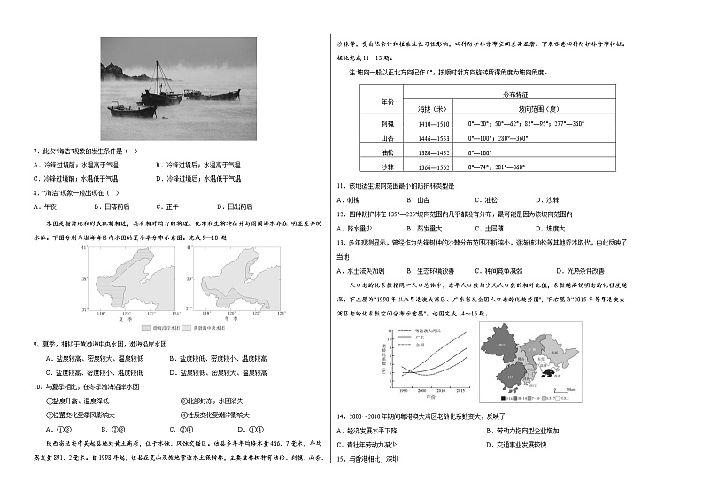 2023年高考第一次模拟考试卷：地理（福建A卷）（考试版）第2页