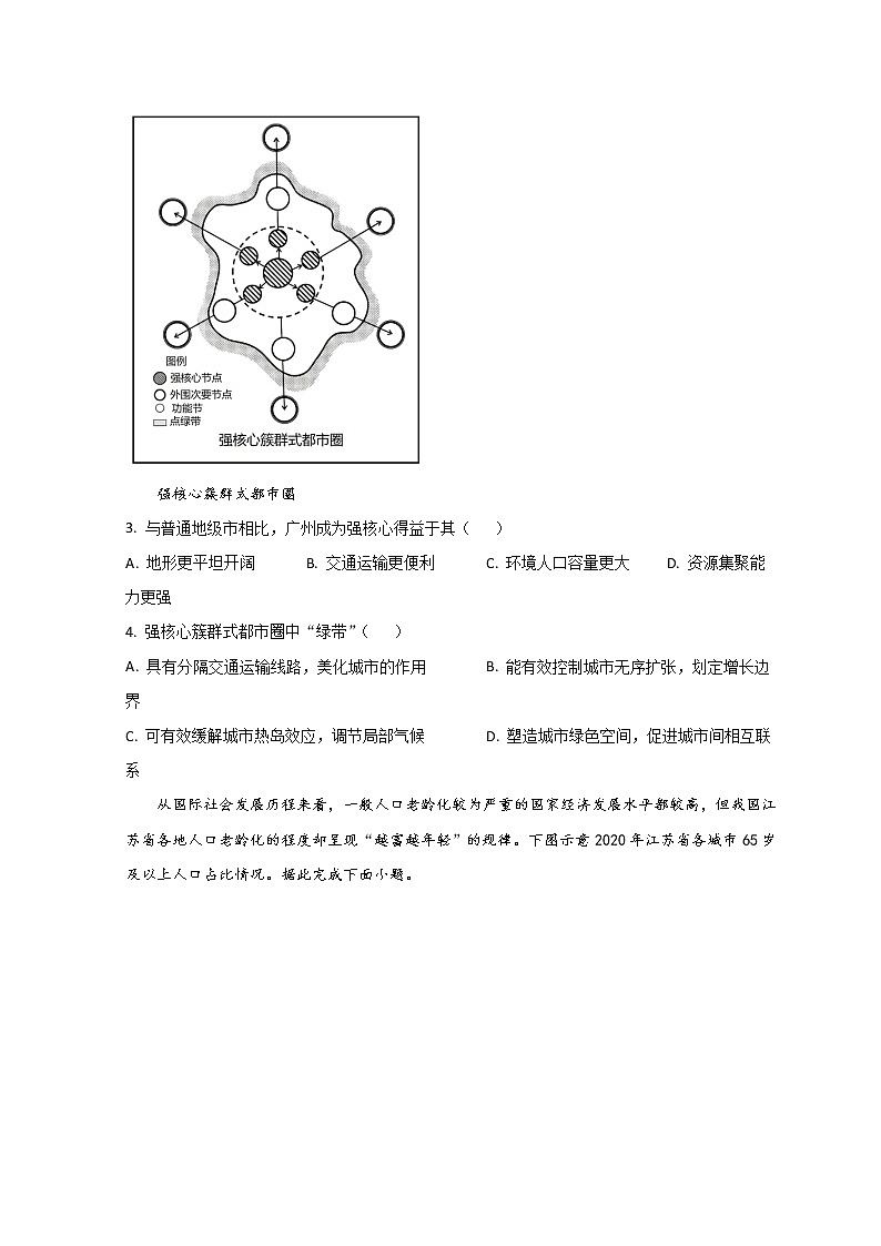 2023济南高三下学期学情检测（一模）地理试题含解析02