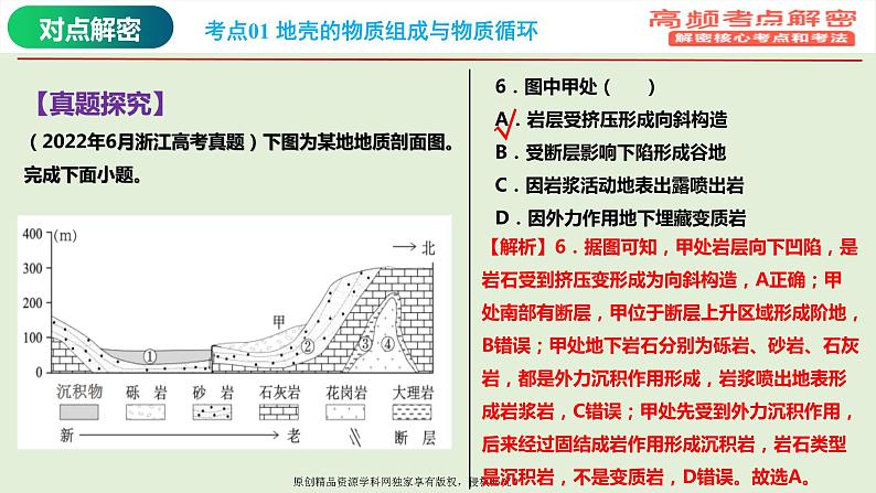 专题02 地质作用规律（课件）——【高考二轮复习】2023年高考地理全面复习汇编（浙江专用）06